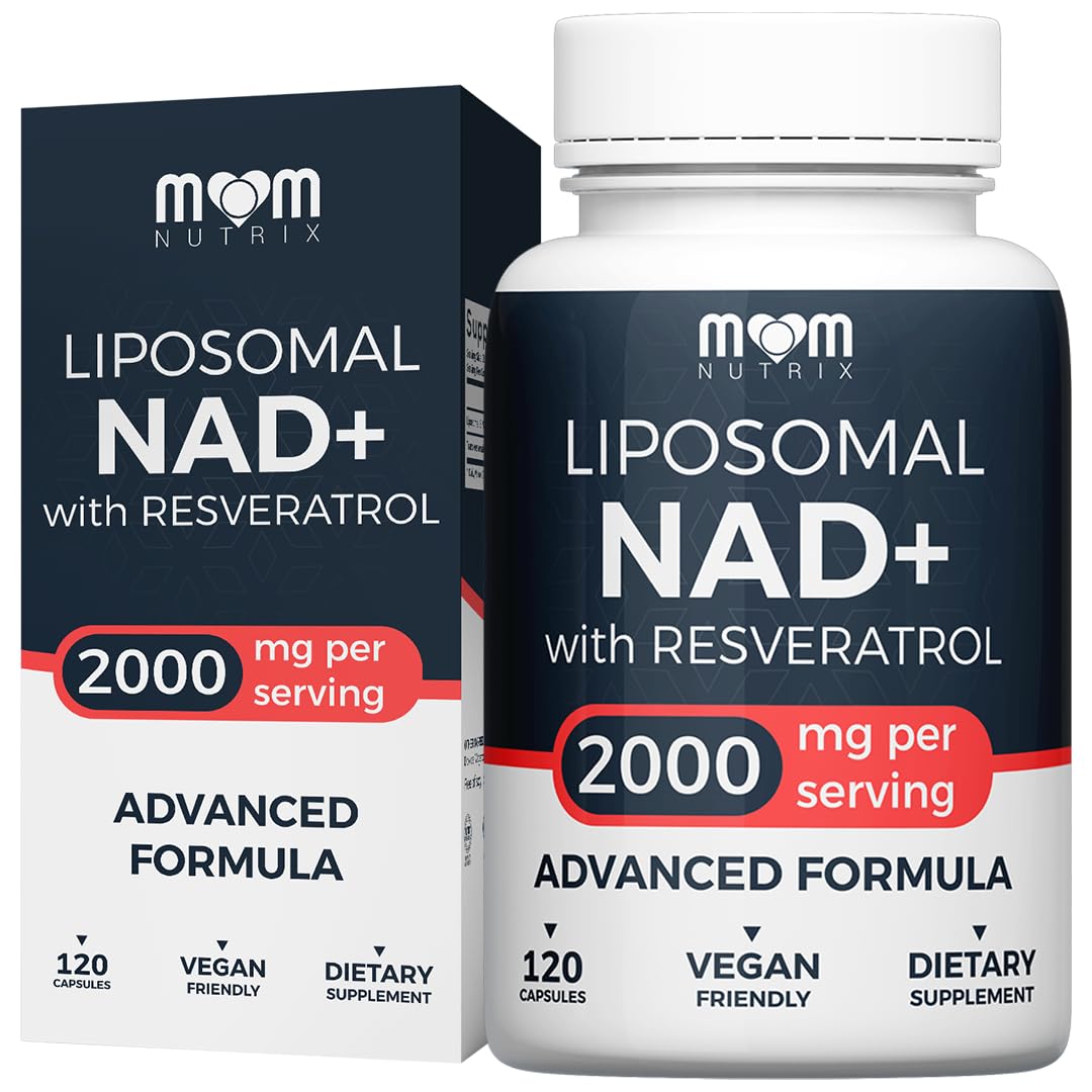 MOM NUTRIX Liposomal NAD Supplement with Resveratrol - High Purity NAD Plus 2000 mg, 120 Capsules, Made in The USA - NMN Alternative MOM NUTRIX buy supplements canada