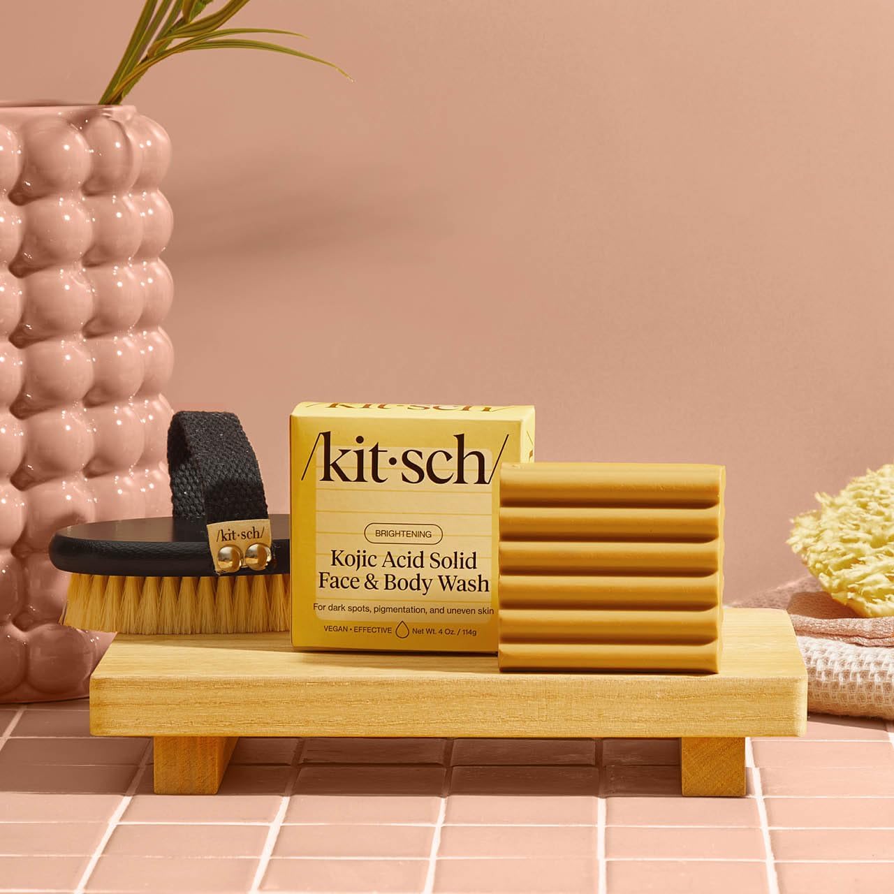 Kitsch Kojic Acid Soap – Turmeric Soap Bar with Hyaluronic Acid & Shea Butter – Brightening & Hydrating Body Wash & Face Wash for Dark Spots Kitsch buy supplements canada