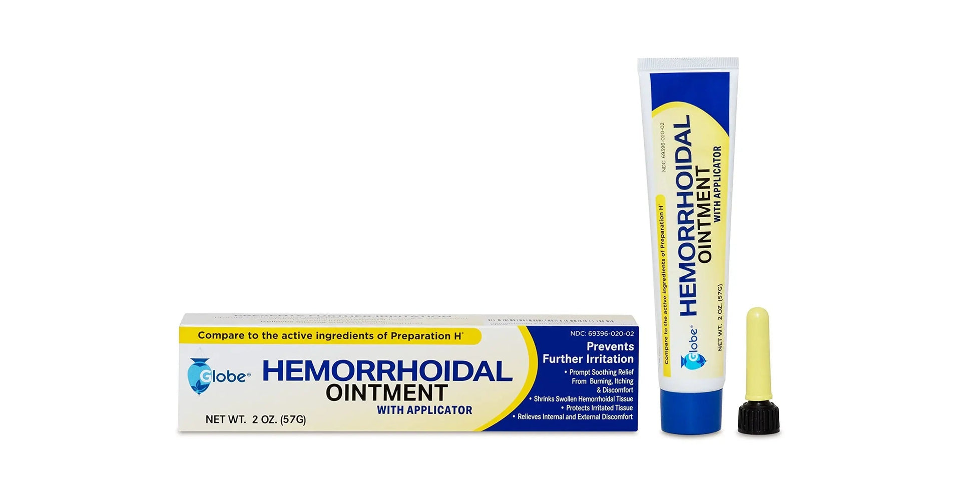 Globe Hemorrhoidal Ointment, Phenylephrine HCl, Petrolatum, Mineral Oil, Relief from Burning, Itching and Discomfort of Hemorrhoids, 2 Ounces (4 Pack) Globe buy supplements canada