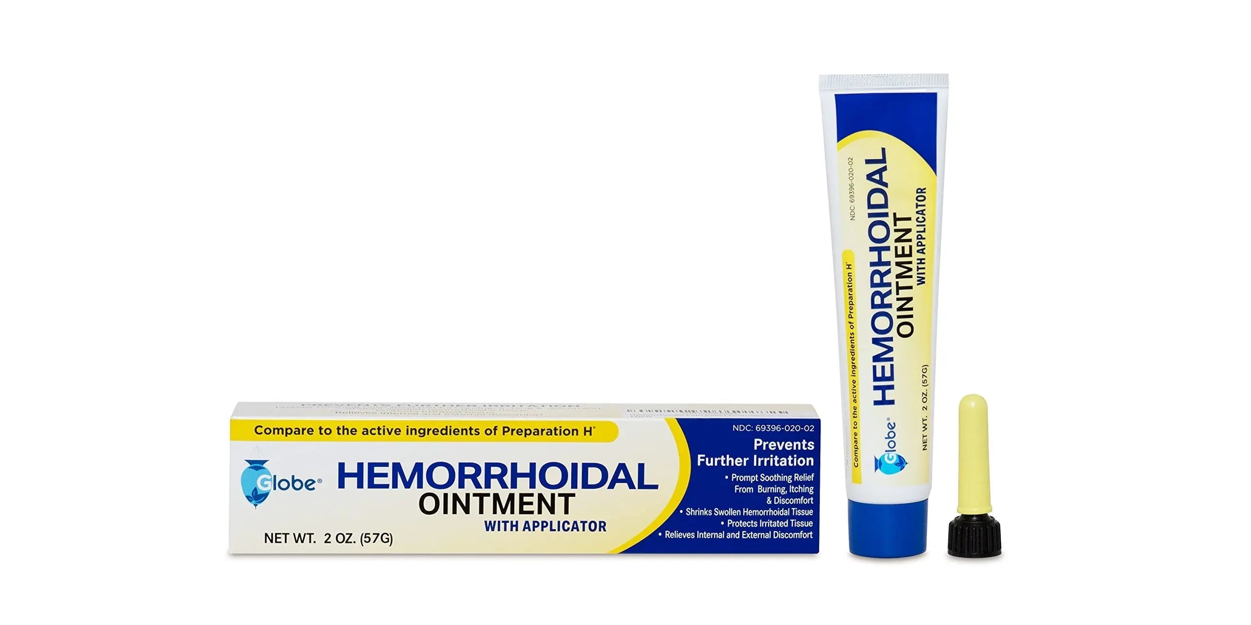 Globe Hemorrhoidal Ointment, Phenylephrine HCl, Petrolatum, Mineral Oil, Relief from Burning, Itching and Discomfort of Hemorrhoids, 2 Ounces (4 Pack) Globe buy supplements canada