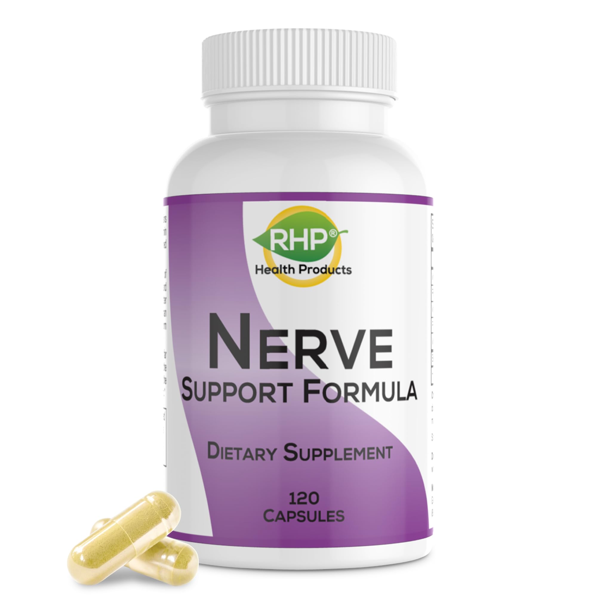 RHP Nerve Support Formula. Nutritional Support of Neuropathy, Nerve Relief from Aches, Nerve Pain & Discomfort. B-Complex with Benfotiamine and Methyl B12. 120 Capsules RHP buy supplements canada