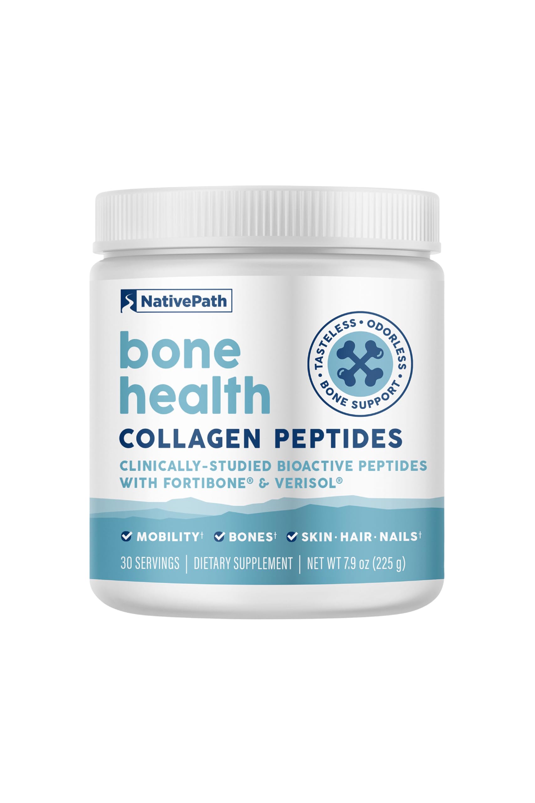 NativePath Bone Health Collagen Peptides, Type 1 & 3, with Fortibone and Verisol, 7.9 Ounce, 30 Servings NativePath buy supplements canada
