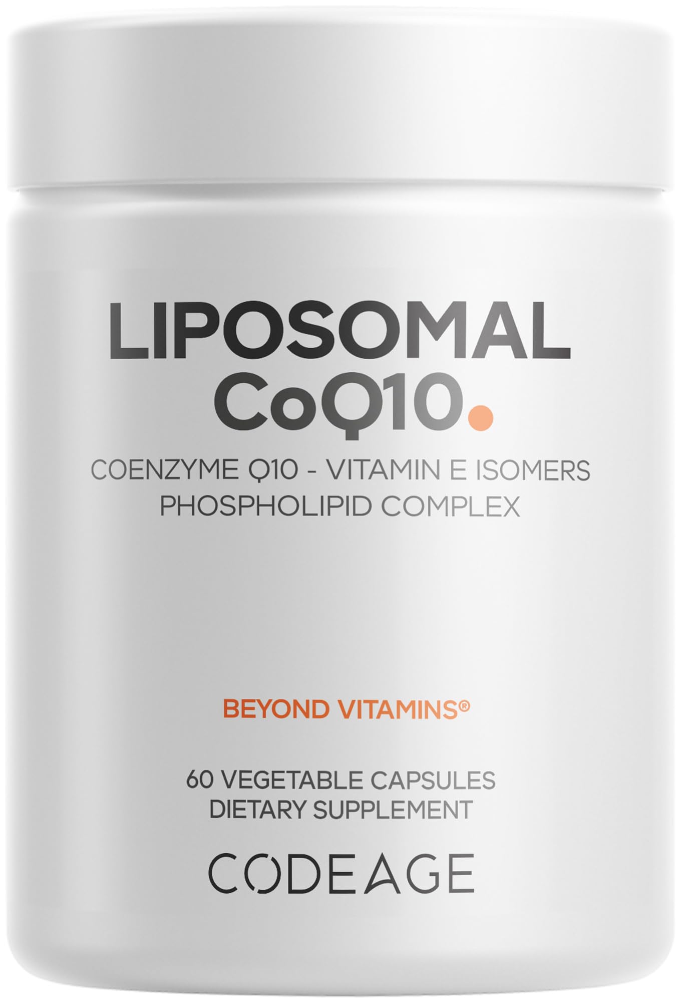 Codeage Liposomal CoQ10 Supplement - 125 mg Coenzyme Q10 with Vitamin E Isomers Tocopherols - 2-Month Supply - 1 Capsule Per Serving - Liposomal Delivery - Vegan, Non-GMO, Gluten-Free - 60 Capsules Codeage buy supplements canada