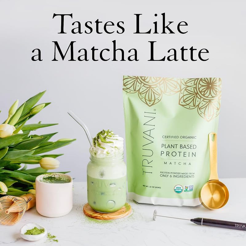 Truvani Organic Vegan Protein Powder Matcha - 20g of Plant Based, Organic Protein Truvani buy supplements canada