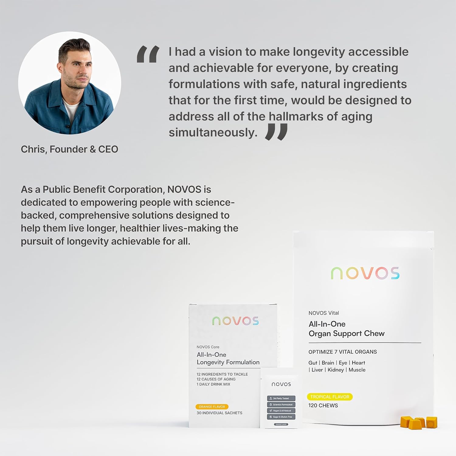 Novos Boost NMN - Contains 250 mg of High-Purity NMN, 60 Capsules, Supports Cellular Repair and DNA Protection, Boosts NAD+ Novos buy supplements canada