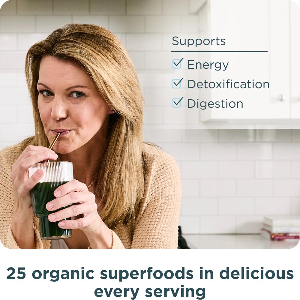 Ancient Nutrition SuperGreens Powder with Probiotics, Organic Berry Flavor Greens, Made from Real Fruits, Vegetables and Herbs, Digestive and Energy Support, 25 Servings, 6.7oz Ancient Nutrition buy supplements canada