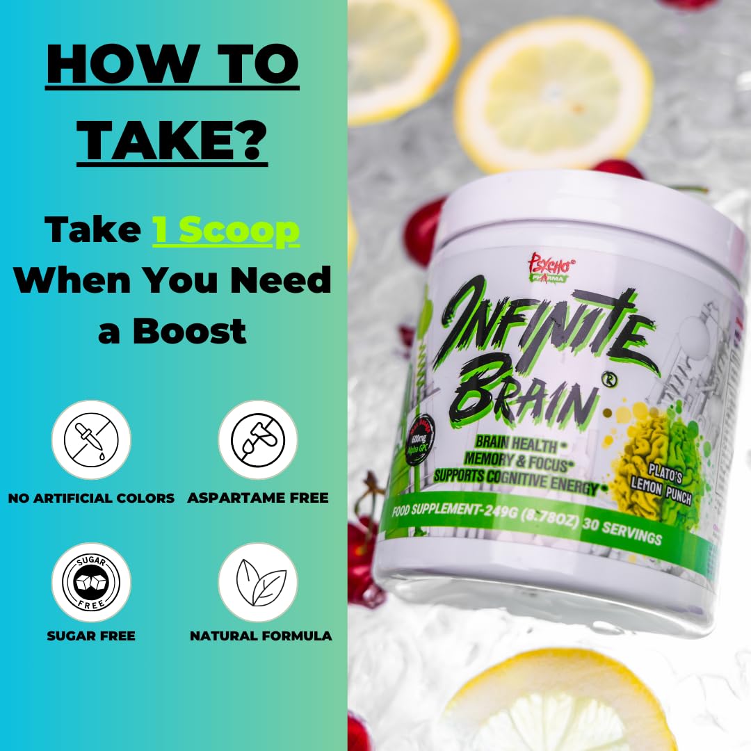 Psycho Pharma. Infinite Brain Nootropic Game Changer. Compete Win (Plato's Lemon Punch, 30 Serving) Psycho Pharma buy supplements canada
