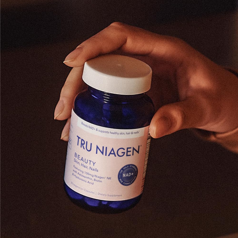 TRU NIAGEN BEAUTY NAD+ for Hair, Skin & Nails | Contains Niagen®, Astaxanthin, Hyaluronic Acid, Biotin | Supports Skin Elasticity & Moisture Retention | Daily Supplements for Men & Women | 30 Servings TRU NIAGEN buy supplements canada