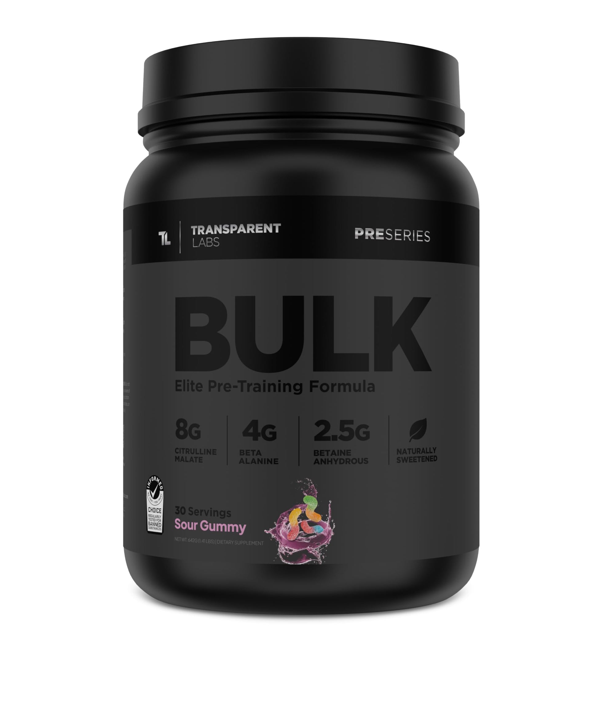 Transparent Labs Bulk Black - Sour Gummy - 30 Servings Transparent Labs buy supplements canada