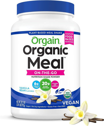 Orgain Organic Vegan Meal Replacement Protein Powder, Vanilla Bean - 20g Plant Based Protein Orgain buy supplements canada
