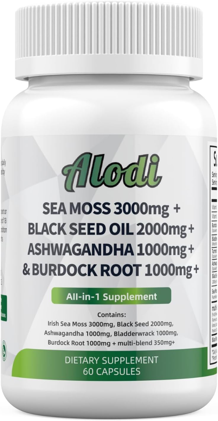 ALODI Super Seaweed Blend Supplement - Contains KSM-66 Ashwagandha, Black Seed Oil, Burdock Root, Kelp, Supports Digestion, Sleep, and Immune Health ALODI buy supplements canada