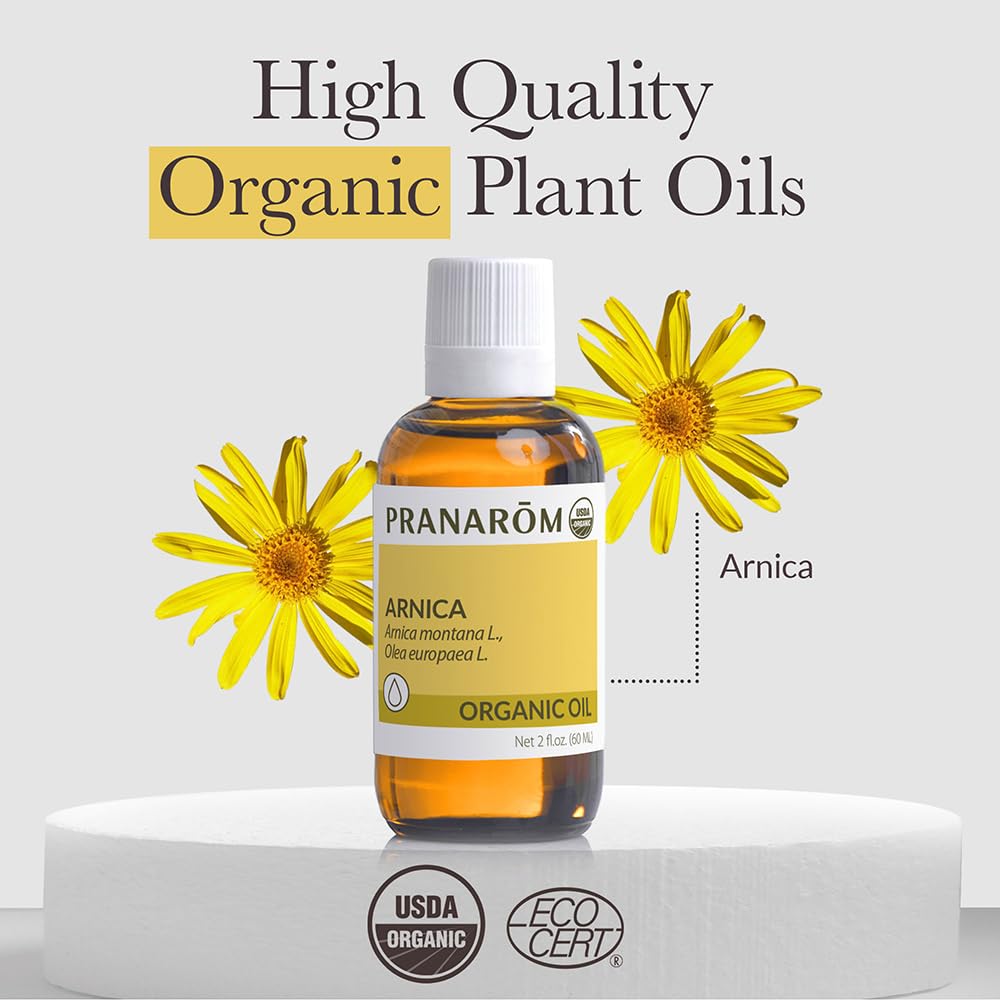 Pranarom - USDA Certified Organic French Arnica Virgin Plant Oil - 2 fl oz Glass Bottle - Massage Oil for Body Pranarom buy supplements canada