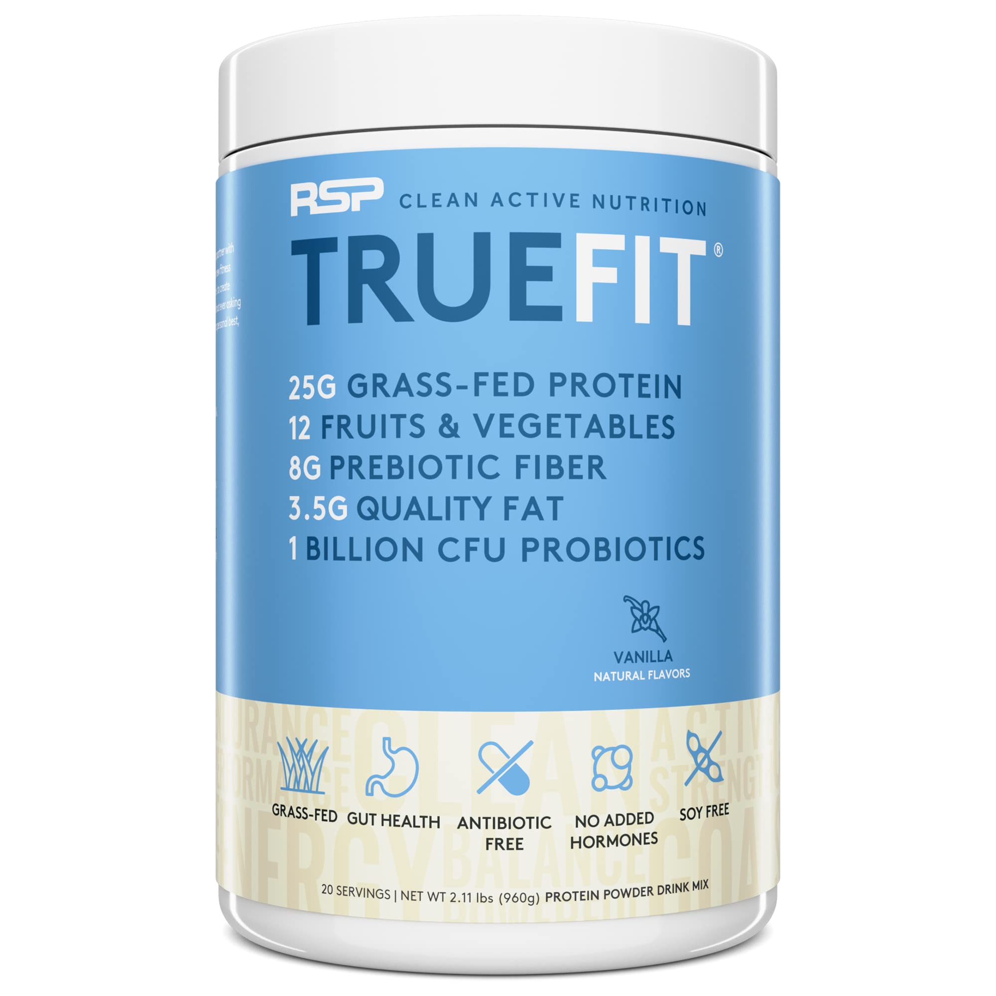 TrueFit Meal Replacement Shake Protein Powder, Grass Fed Whey + Organic Fruits RSP NUTRITION buy supplements canada