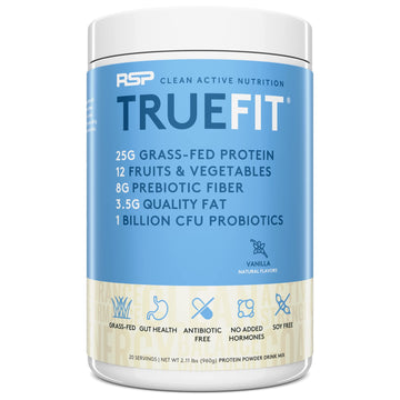 TrueFit Meal Replacement Shake Protein Powder, Grass Fed Whey + Organic Fruits RSP NUTRITION buy supplements canada