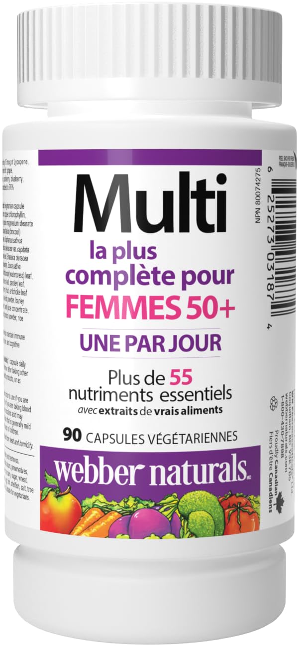 Webber Naturals Women's 50+ Most Complete Multi, 90 Vegetarian Capsules Webber Naturals buy supplements canada