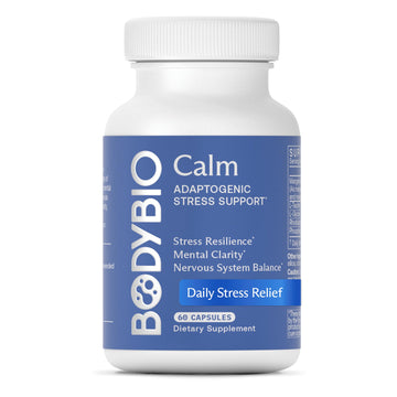 BodyBio Calm - Natural Stress Relief Blend with Rhodiola, Glycine & Phosphatidylserine - Supports Relaxation, Mental Focus & Balanced Cortisol - Non - Drowsy Formula BodyBio buy supplements canada