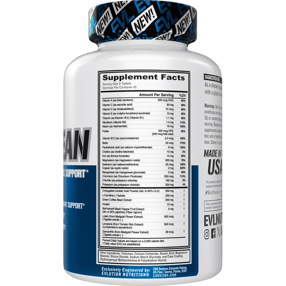 Evlution Nutrition VitaLean - Vitamins + Weight Loss Support - Key Vitamin + Core Antioxidant Support - Daily Nutrient & Weight Management Support - Bone, Eye & Immune Support - 45 Servings Evlution buy supplements canada