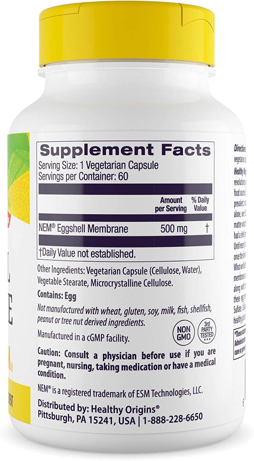 Healthy Origins Eggshell Membrane (NEM), 500 mg - Natural Collagen and Joint Support Healthy Origins buy supplements canada