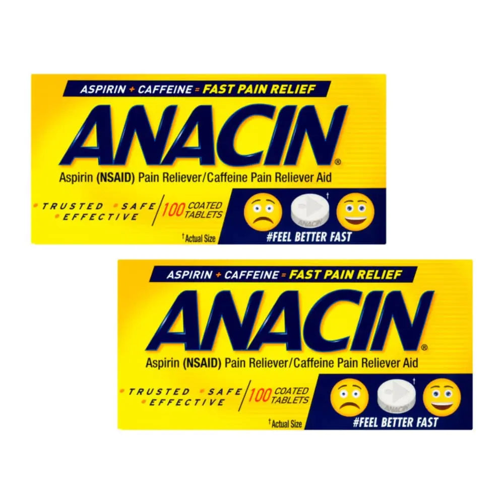 Anacin Fast Pain Relief Pain Reducer Aspirin Tablets, 200 Tabs (Value Pack of 2) ANACIN buy supplements canada