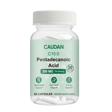 C15:0 Pentadecanoic Acid Supplement with Omega-3, CoQ10, NAD+, Vitamins, Essential Acids for Longevity Supplement, Liver Health, Energy Support - 60 ct CAUDAN buy supplements canada