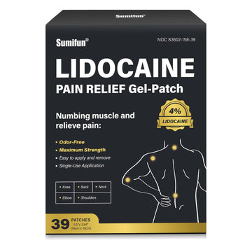 Sumifun 4% Lidocaine Patches,Maximum Strength Pain Relieving Patch Back, Shoulder, Joints, Knee Pain Relief and Muscle Soreness - 8 Hour Pain Relief (39 Count(Pack of 1)) Sumifun buy supplements canada