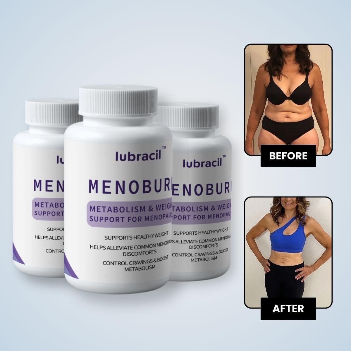 Lubracil Menoburn Perimenopause & Menopause Supplements for Women – Helps Metabolism, Estrogen & Wellness – Targets Hot Flashes, Bloating & Energy – 120 Count, 2 Pack Lubracil buy supplements canada