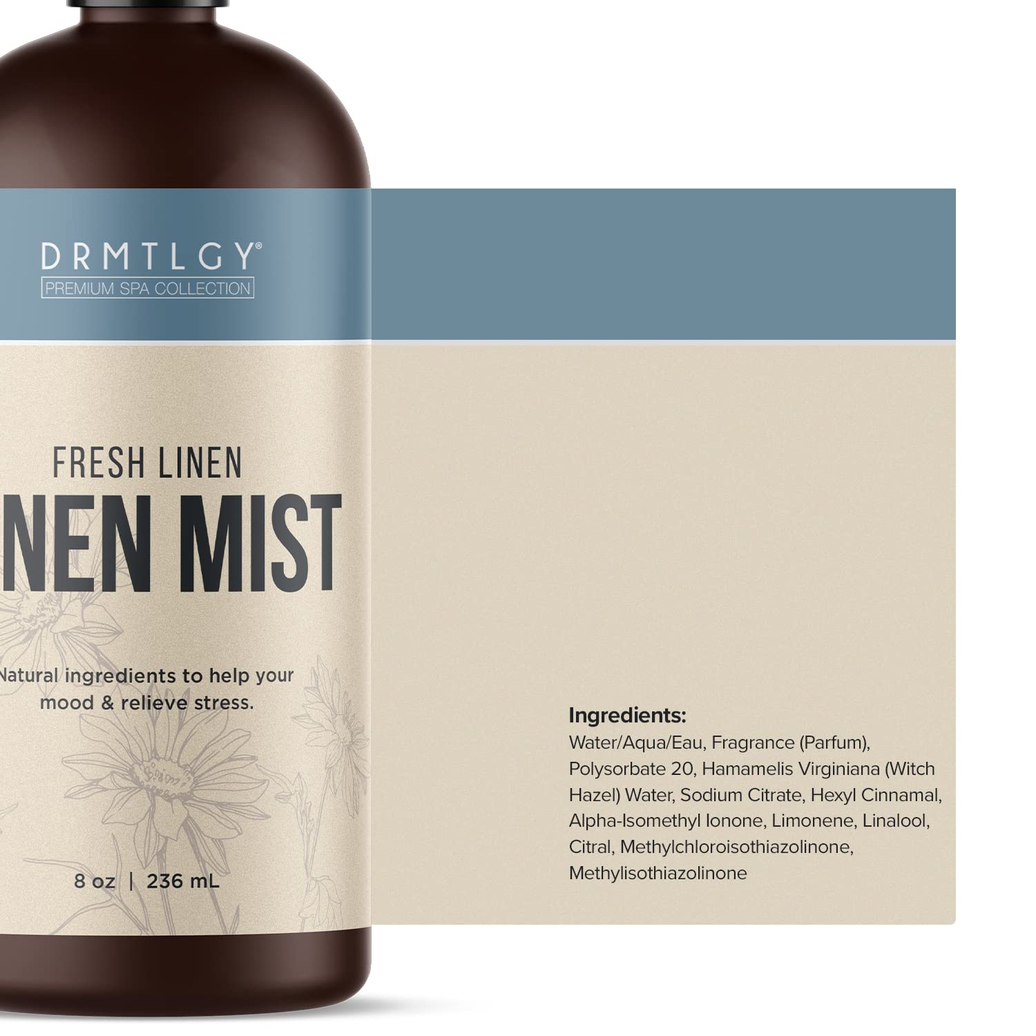 DRMTLGY Natural Fresh Linen Mist and Room Spray - Pure Essential Oils for a Pillow Spray, Linen Mist DRMTLGY buy supplements canada