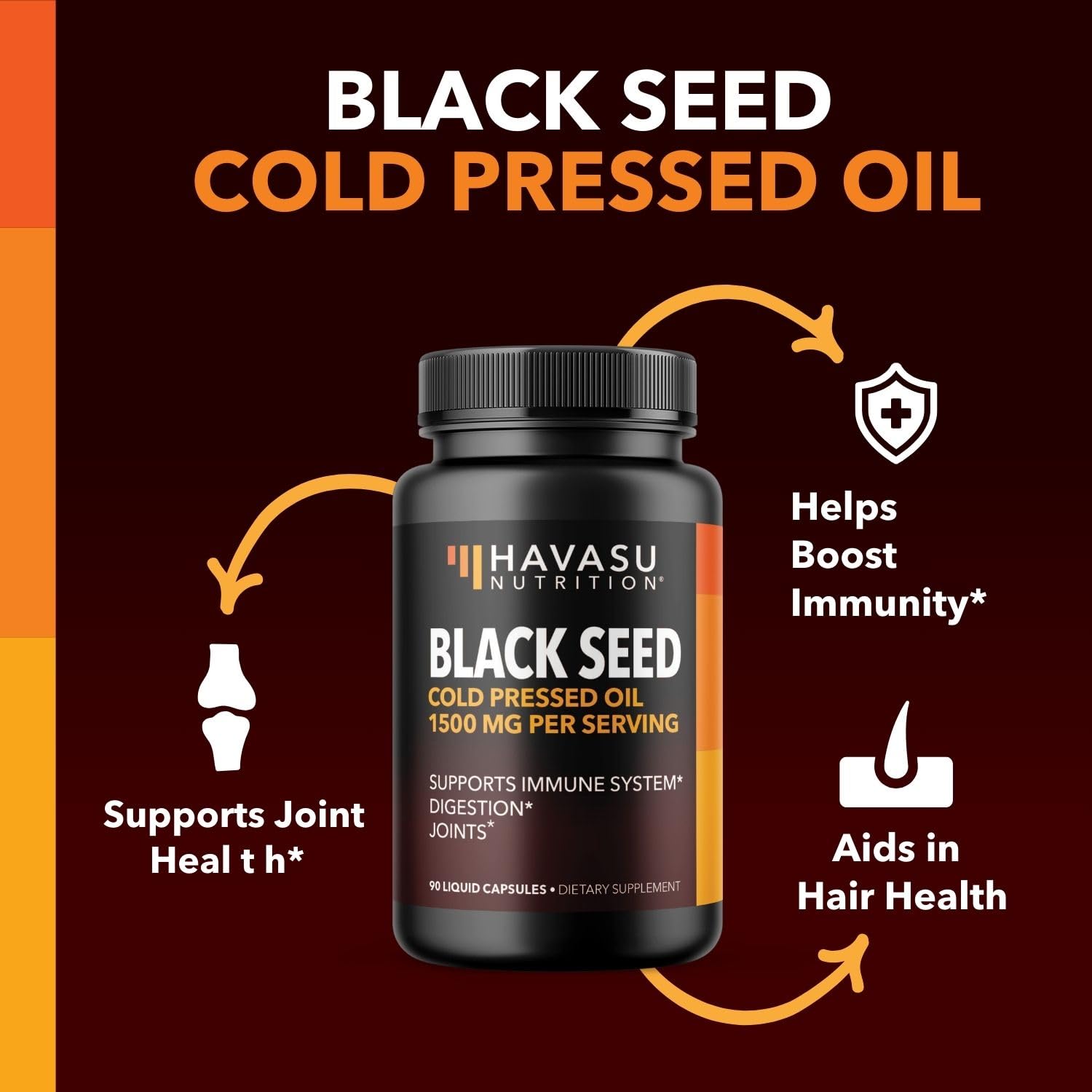 Black Seed Oil Nigella Sativa Cold-Pressed Capsules | 1500mg Black Cumin Seed Oil HAVASU NUTRITION buy supplements canada