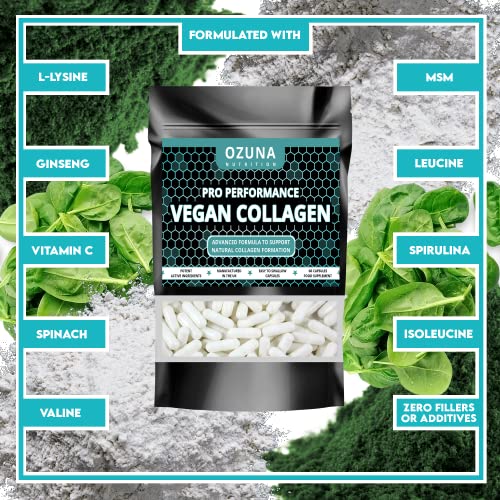 Pro Performance Vegan Collagen Complex – Vegetarian Collagen Capsules, Plant Based Collagen OZUNA NUTRITION buy supplements canada