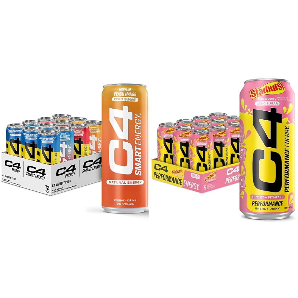 C4 Energy & Smart Energy Drinks Variety Pack, Sugar Free Pre Workout Performance Drink Cellucor buy supplements canada
