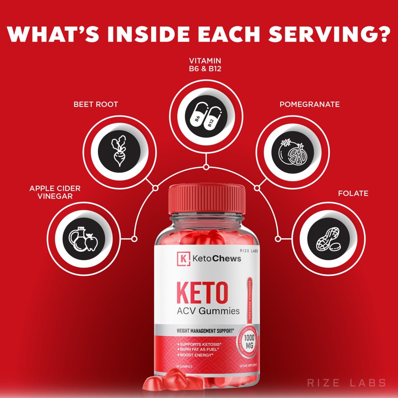 (2 Pack) Keto Chews Gummies - Keto Chews ACV Gummies for Weight Loss 525 MG rize labs buy supplements canada