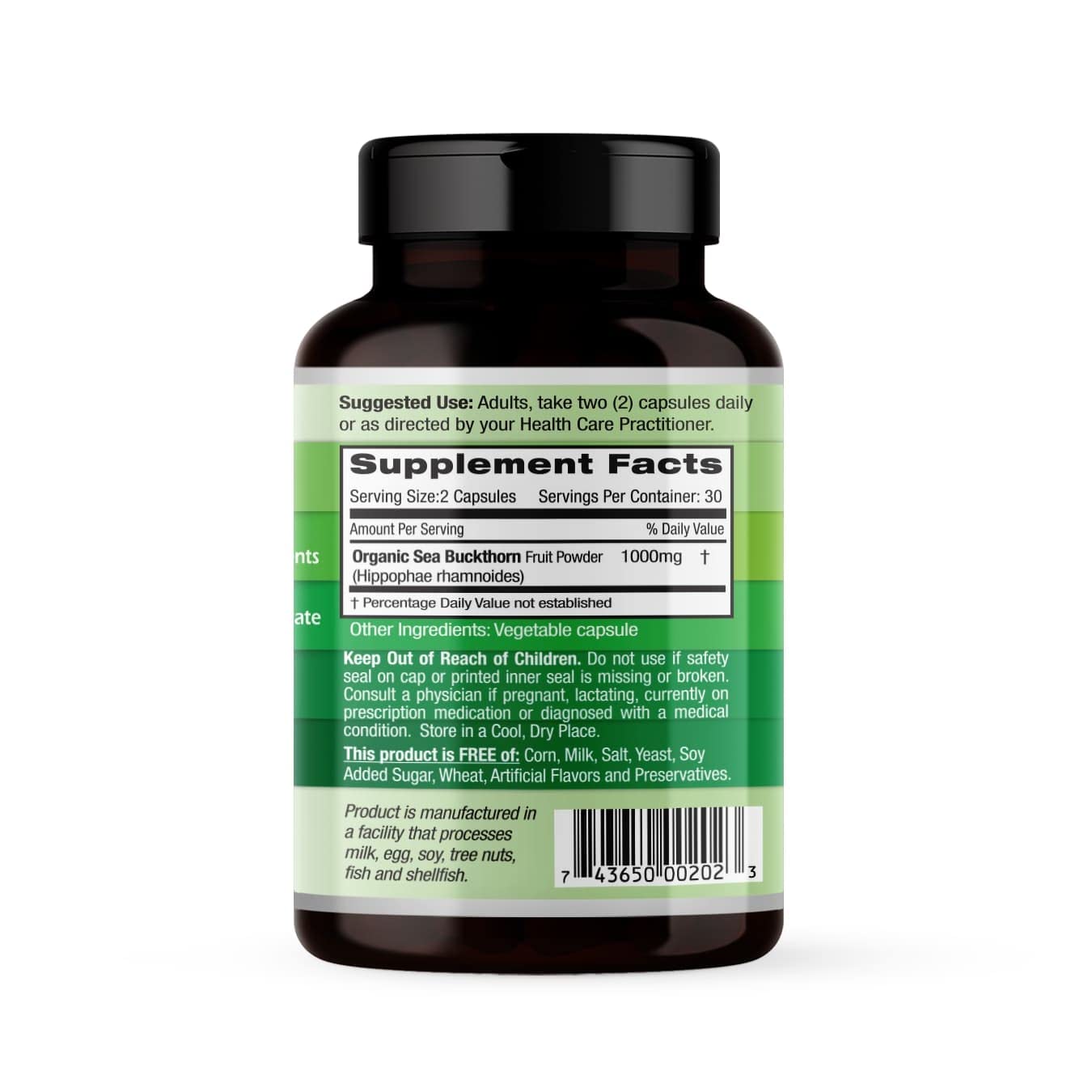 EMERALD LABS Sea Buckthorn - Dietary Supplement with Vitamins C, E & Omega 7 - Supports Adrenal, Energy, Skin & Immune Health - 60 Vegetable Capsules (30-Day Supply) EMERALD LABS buy supplements canada