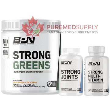 BARE PERFORMANCE NUTRITION BPN Strong Greens Superfood Powder, Strong Joints & Strong Multi-Vitamin Bundle BARE PERFORMANCE NUTRITION buy supplements canada