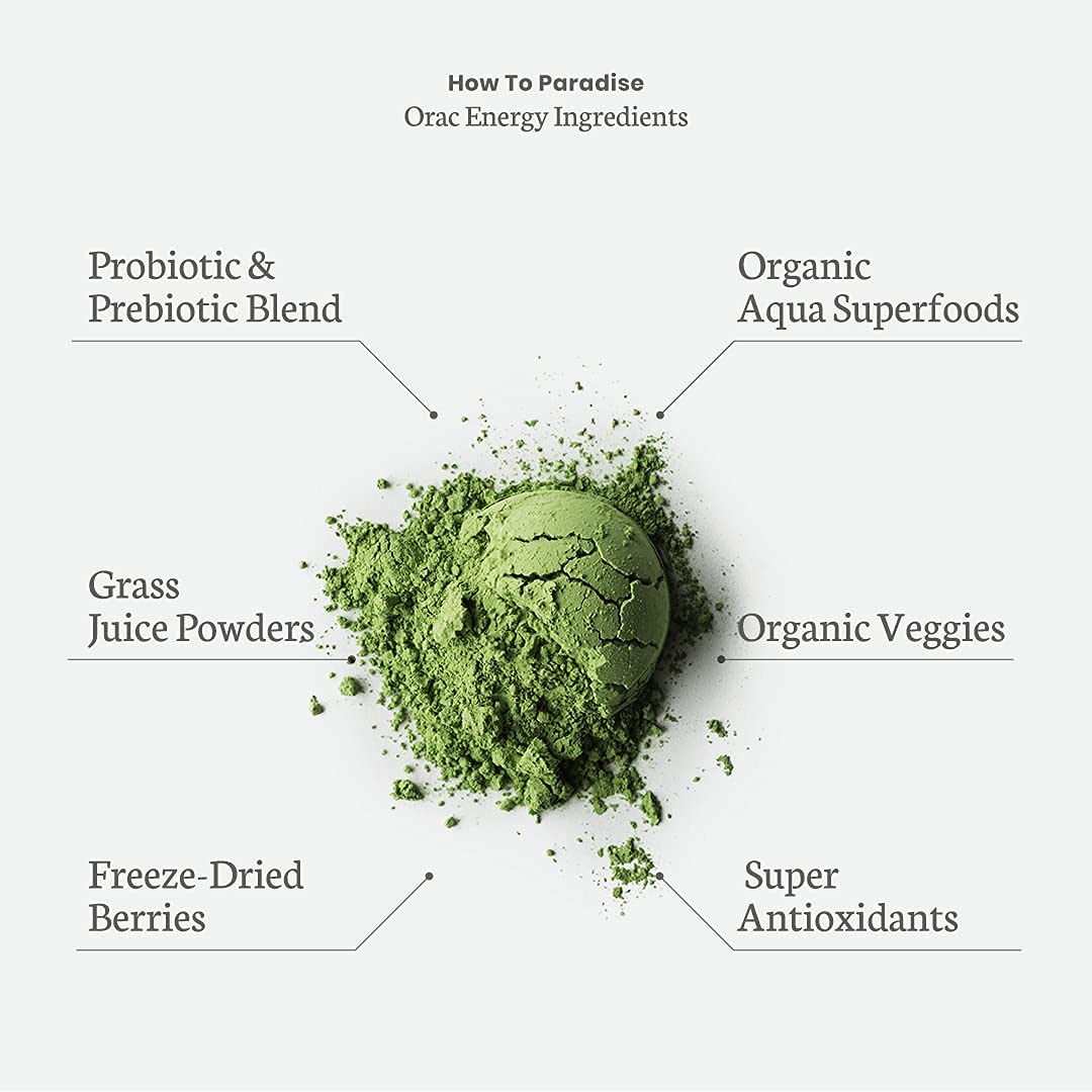 Paradise ORAC Energy Greens Powder Extract, Super Antioxidants, Probiotics for Gut Paradise Herbs buy supplements canada