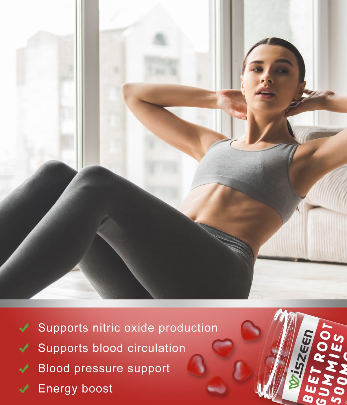 Wiszeen Beet Root Gummies - 60 Servings - Beets Gummies Beet Chews Nitric Oxide Wiszeen buy supplements canada