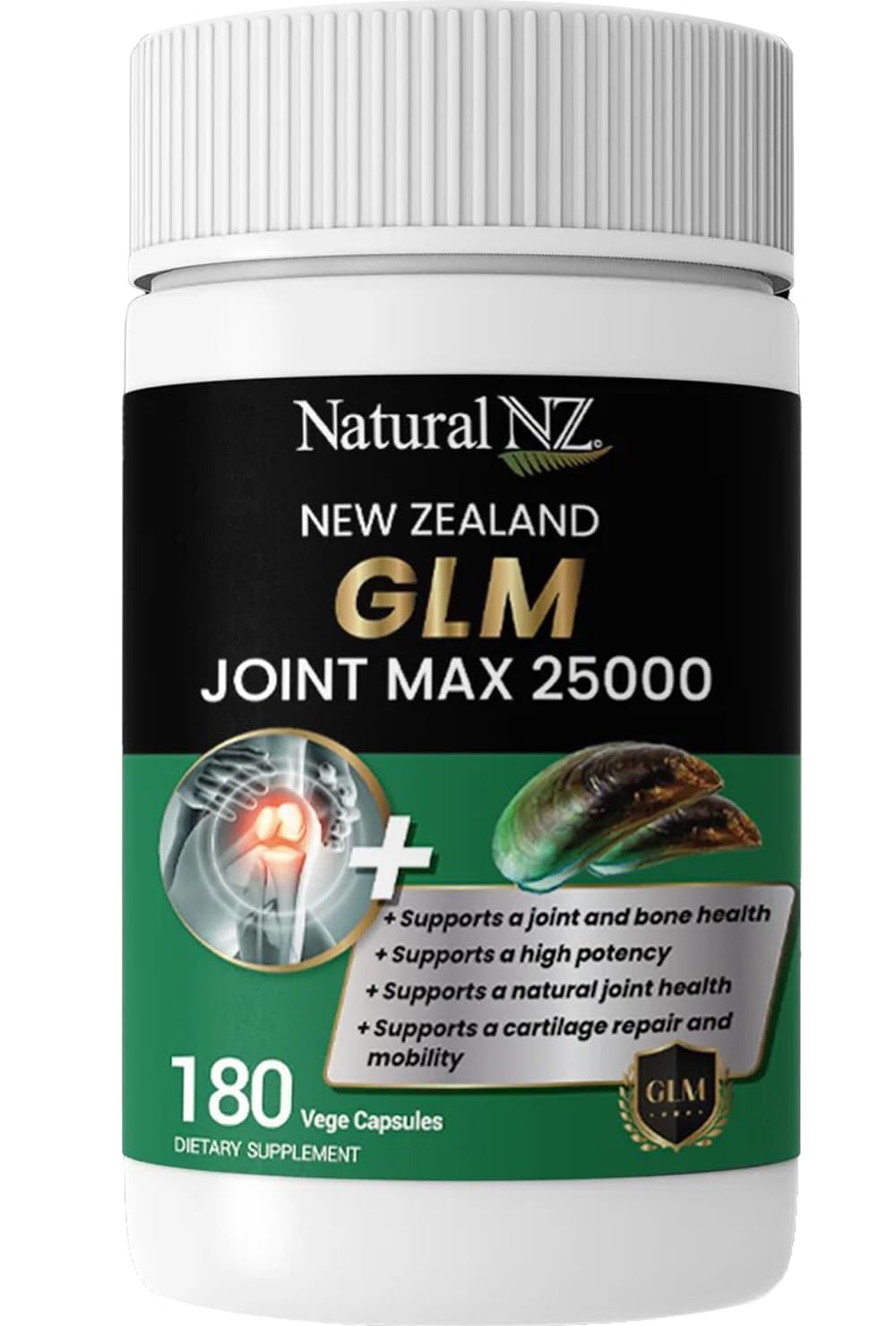 Natural NZ GLM (Green Lipped Mussel) Joint Max 25000 180 Capsuels (1) Natural NZ buy supplements canada