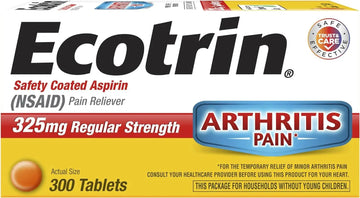 Ecotrin Regular Strength Aspirin, Arthritis Pain Relief, 325mg Regular Strength, 300 Safety Coated Tablets Ecotrin buy supplements canada
