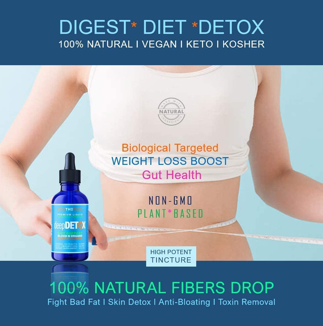 DeepDetox 2oz. Plant-Based Colon Intestinal Gut Liver Cleanse Detox Support. Purify Blood ONETHEFUEL buy supplements canada