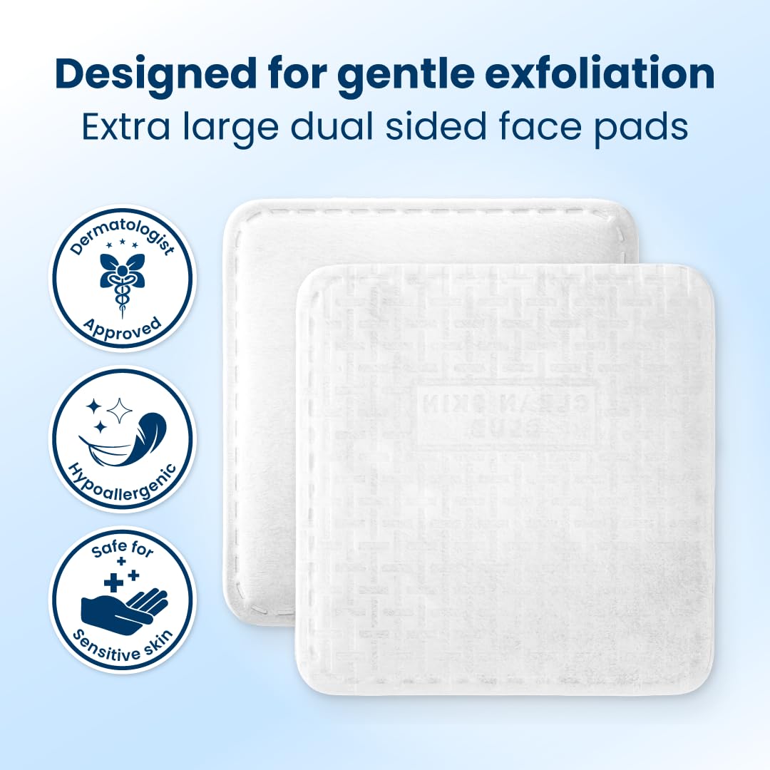 Clean Skin Club Clean² Pads 2.0 [NEW & Improved Edges] Guaranteed Not to Shed & Tear, Unique Triple Layers, Textured Side & Ultra Soft Side CLEAN SKIN CLUB buy supplements canada