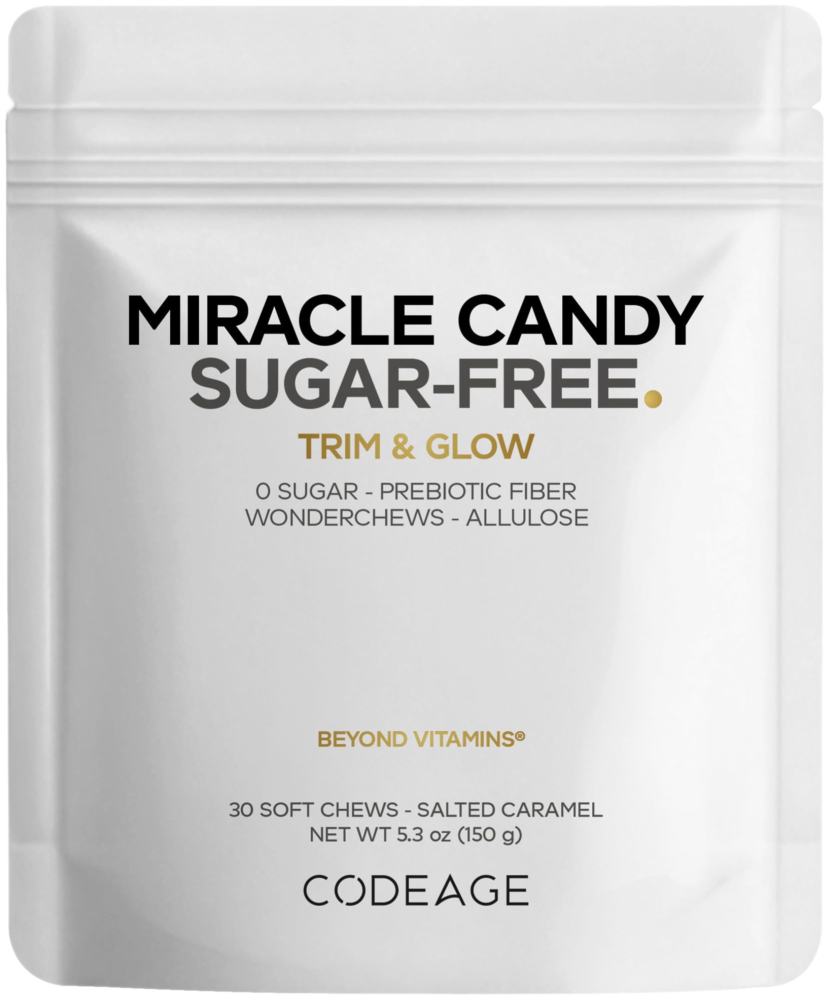Codeage Miracle Candy Sugar-Free Candies, Salted Caramel Flavor Soft Chews – Allulose, Prebiotic Fiber – Low-Calorie Wonderchews – 0g Sugar Soft Chews - 30 Count Codeage buy supplements canada