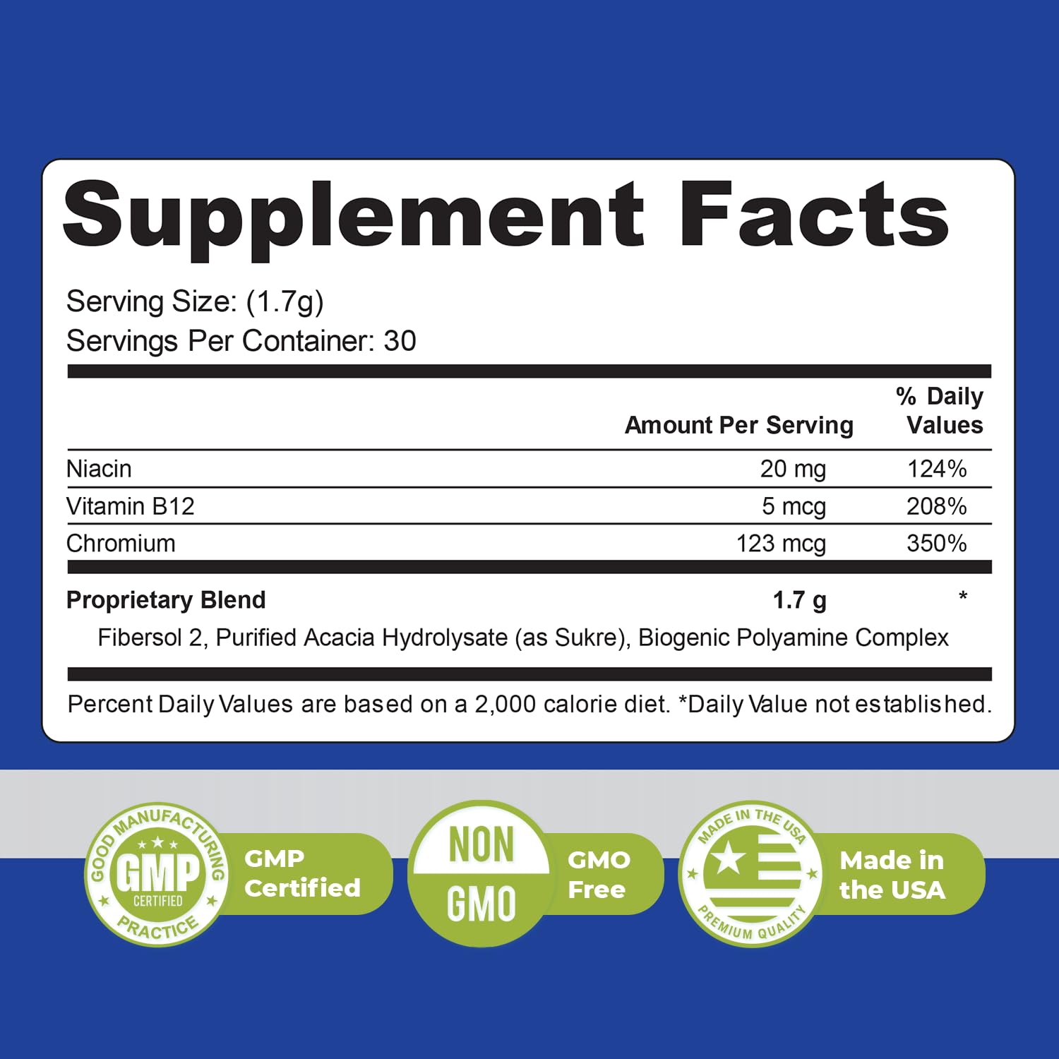 Nature’s NutriWave UltraFasting Complex Powder – Natural Supplement with Niacin, Vitamin B12 & Chromium – Made in the USA,Non-GMO, Easy-to-Use, 1 Month Supply, 1.79oz, 51g Nature’s NutriWave buy supplements canada