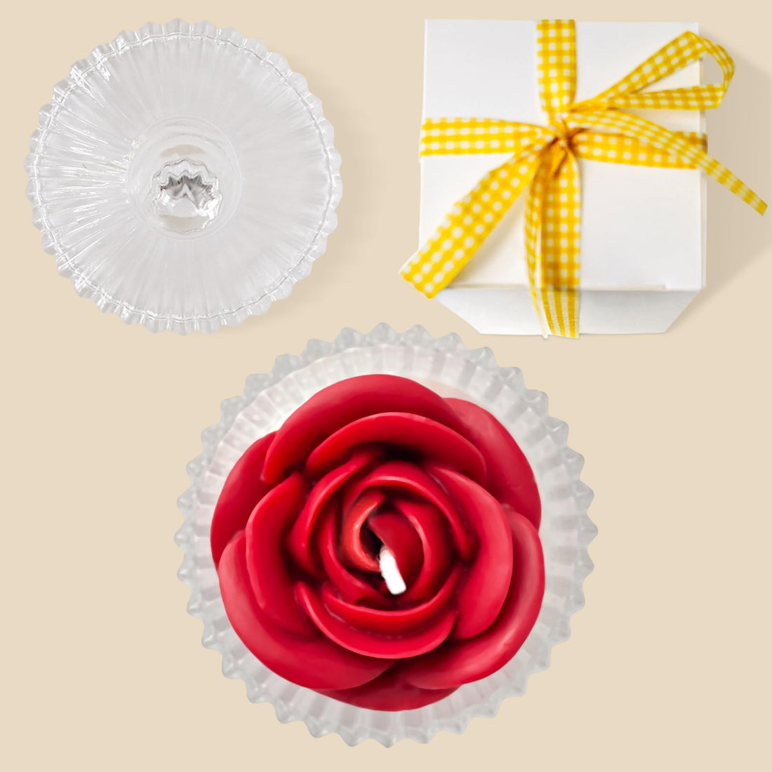 Red Rose Candle in Rippled Glass Jar for Valentine's Day Gifts, English Pear& Freesia Scented Candles Peytanger buy supplements canada