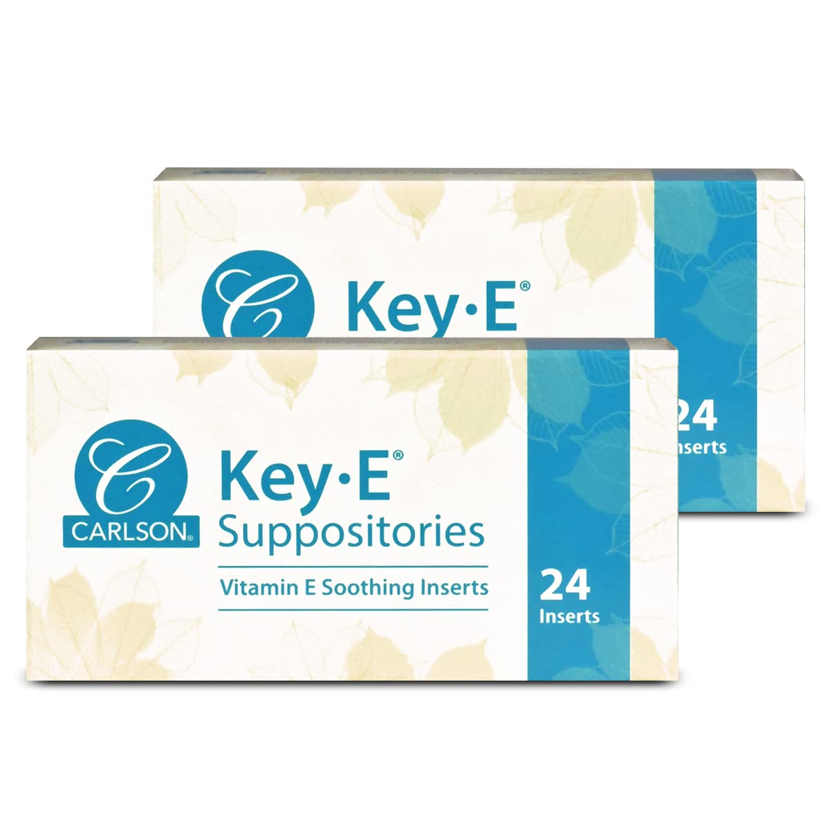 Carlson Labs Key-E Suppositories Vitamin E Soothing Inserts (2 Packages of 24 Inserts, 48Count) Carlson buy supplements canada