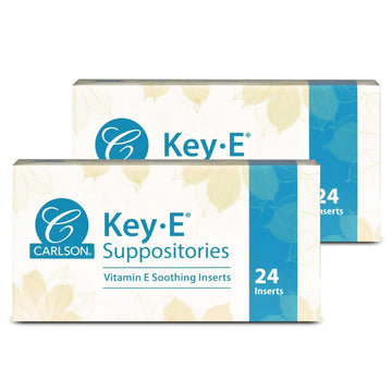 Carlson Labs Key-E Suppositories Vitamin E Soothing Inserts (2 Packages of 24 Inserts, 48Count) Carlson buy supplements canada