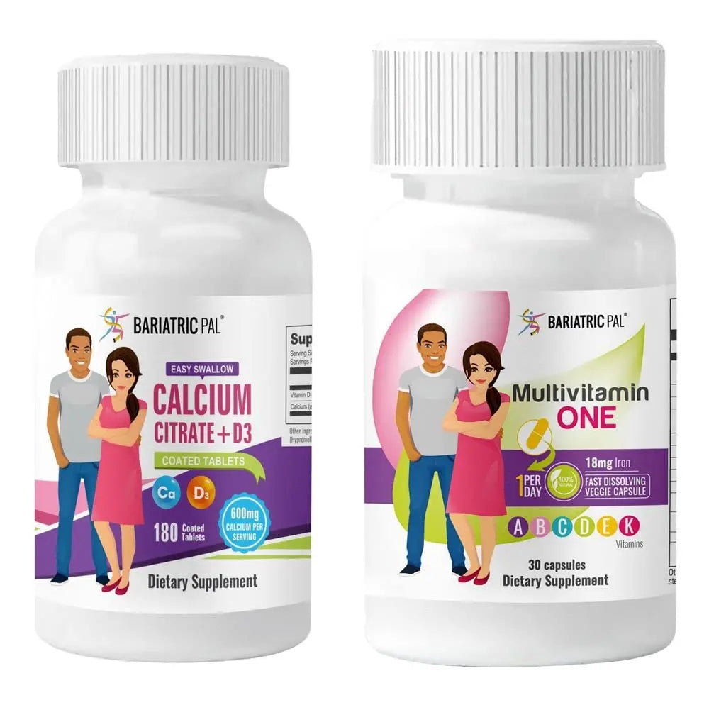 BariatricPal 30-Day Bariatric Vitamin Bundle Multivitamin ONE 1 per Day! Capsule with 18mg Iron Easy Swallow Calcium Citrate (600mg) BariatricPal buy supplements canada