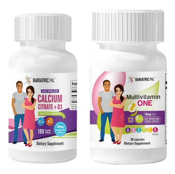 BariatricPal 30-Day Bariatric Vitamin Bundle Multivitamin ONE 1 per Day! Capsule with 18mg Iron Easy Swallow Calcium Citrate (600mg) BariatricPal buy supplements canada