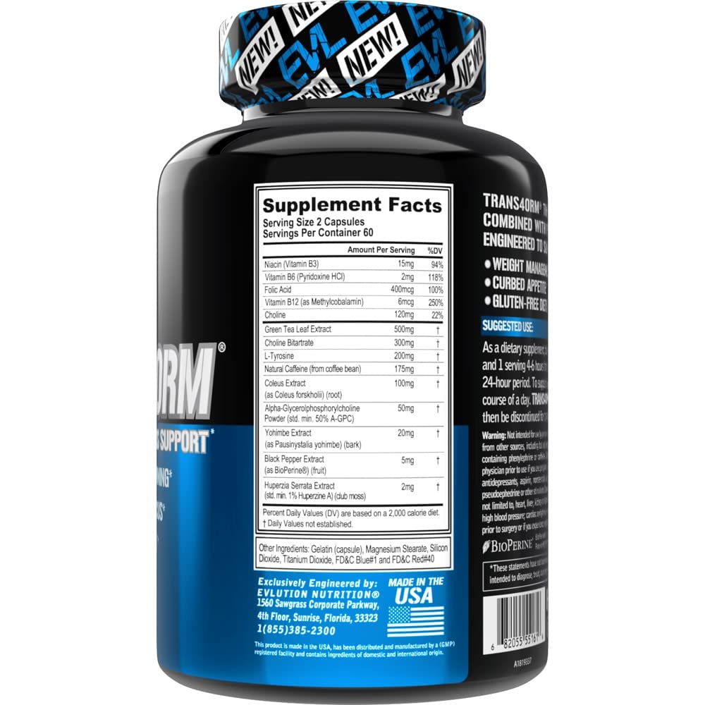 EVL Thermogenic Fat Burner Support - Fast Acting Weight Loss Energy and Appetite Evlution buy supplements canada