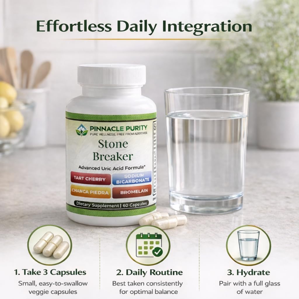 Pinnacle Purity Stone Breaker 60 Capsules, With Chanca Piedra, Tart Cherry & Bromelain – Supports Kidney & Liver Balance, Promotes Gentle Stone Management, Enhances Natural Cleansing Pathways, Non-GMO Pinnacle Purity buy supplements canada