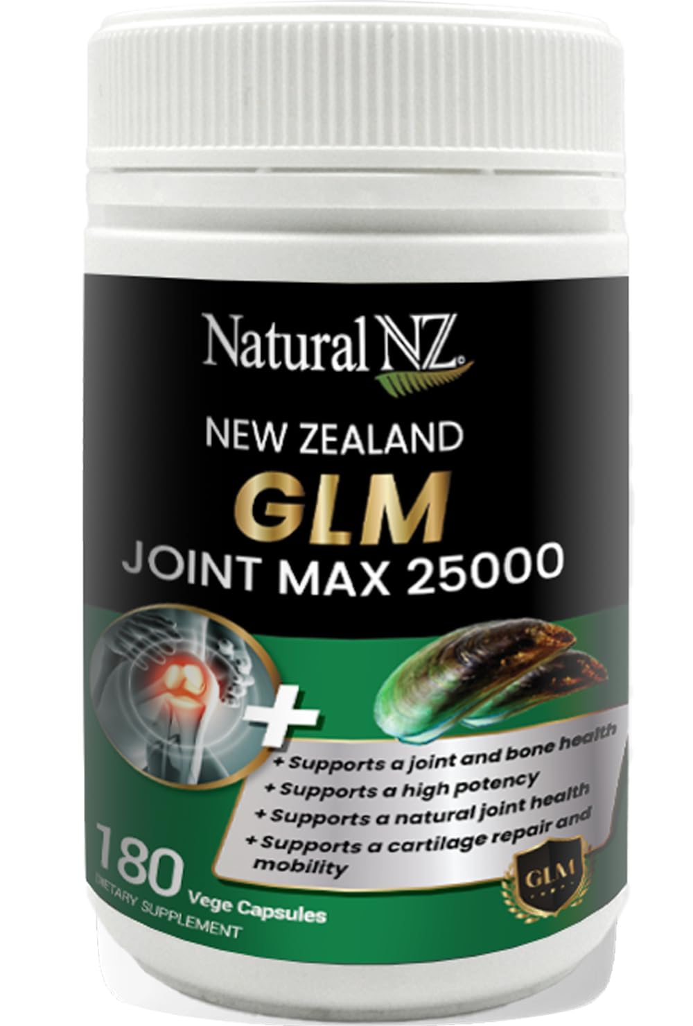 Natural NZ GLM (Green Lipped Mussel) Joint Max 25000 180 Capsuels (1) Natural NZ buy supplements canada