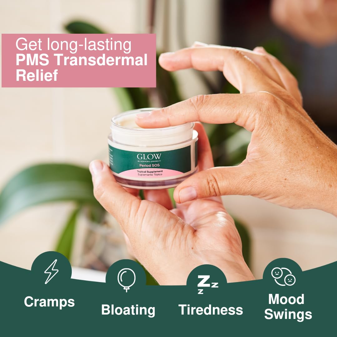Glow Botanica | Period SOS - Real Wild Yam Cream for PMS Symptom Relief - Topical Supplement Glow Botanica buy supplements canada